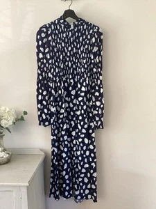 Kitri Blue & White Patterned Dress, UK Size 10, Good Condition - Imagen 1 de 7
