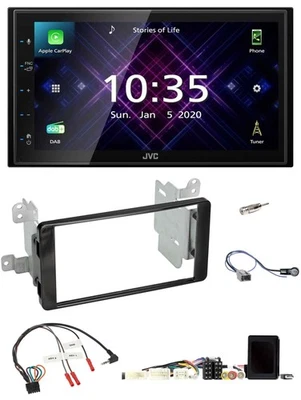 JVC DAB 2DIN Lenkrad Bluetooth USB Autoradio für Mitsubishi Outlander 14-18 akti - Bild 1 von 4