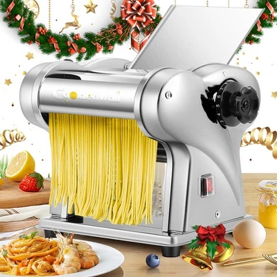 CGOLDENWALL Macchina per Pasta Elettrica 140W Motore con 2 Lame (1.5mm/4mm) e 9 - Immagine 1 di 4