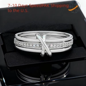 Charming Moissanite Ring S925 Sterling Sliver Brilliant for Women Jewelry Gifts - Picture 1 of 19