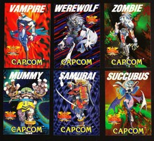 RARE (11) CARD SET DARKSTALKERS CAPCOM PORTUGUESE STREET FIGHTER VAMPIRE ZOMBIE