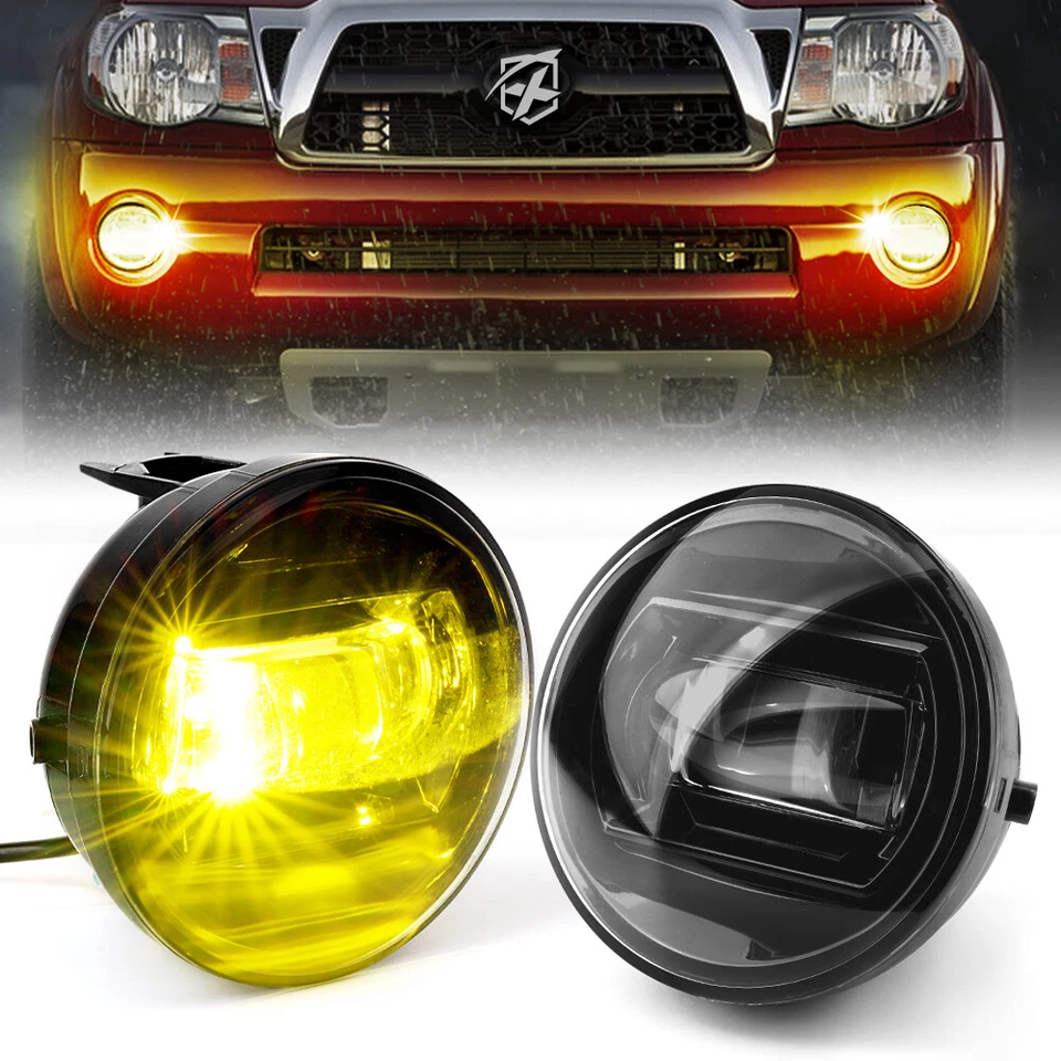 Xprite LED Fog Lights Driving White/yellow for 2004-2013 Toyota Tundra Tacoma