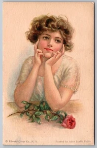 Vintage Postcard American Girl No. 46 Artist Alice Luella Fidler *9026 - Foto 1 di 2