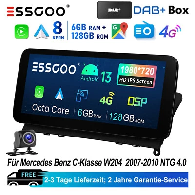 Android 13 GPS Navi 6GB+128GB Autoradio Für Mercedes Benz C-Klasse W204 NTG 4.0 - Bild 1 von 4