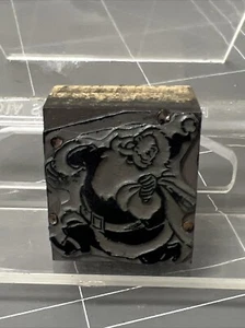 ORIGINAL VINTAGE LETTERPRESS PRINTING INK BLOCK Junk Journal Scrap Advert Craft - Bild 1 von 3