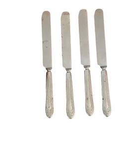Set 6 coltelli da tavola vintage WM A Rogers argento nichel - Foto 1 di 9