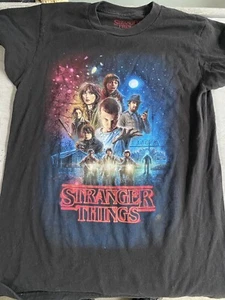 Stranger Things Season 1 Graphic T-Shirt Women S Black Poly Cotton Short Sleeve - Picture 1 of 2