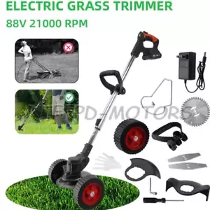 Cordless Electric Weed Lawn Eater Edger Yard Grass String Trimmer Cutter mower - Picture 1 of 15