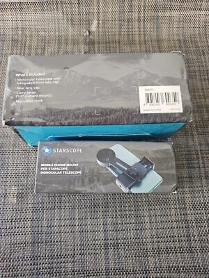 STARSCOPE Monocular Telescope w/ 10X Fixed Zoom New- Box Opened To Check Only - Image 1 of 2