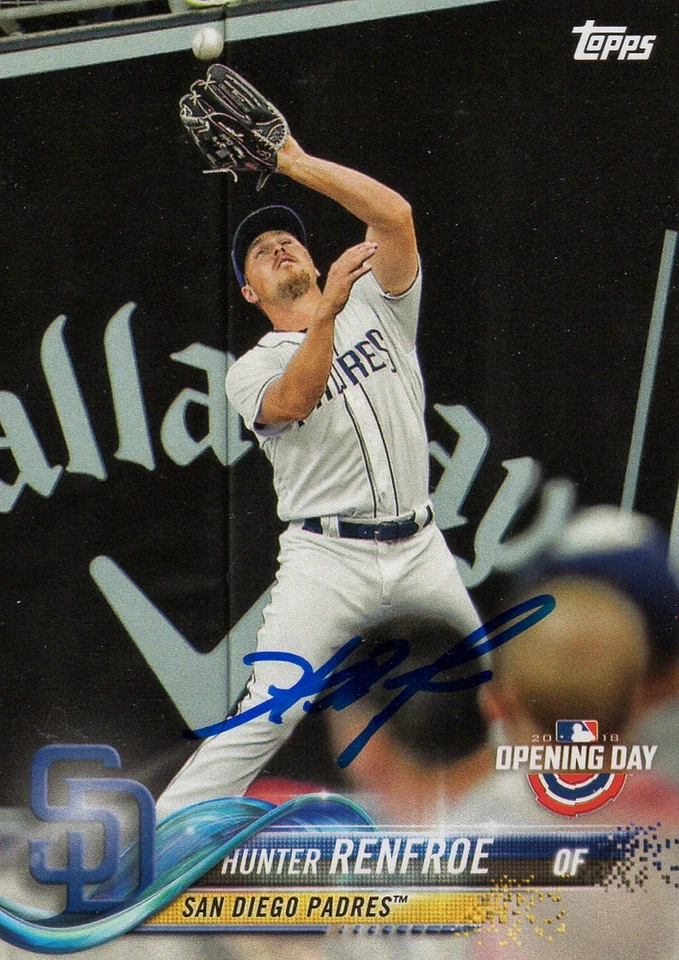 San Diego Padres Hunter Renfroe Signed Trading Card 2018 Topps Opening Day #87 C - Image 1 of 1
