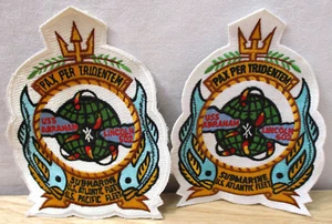 2 Pax Per Tridentem Abraham Lincoln 602 Submarine US Fleet Patches 5.25x4.25 - Picture 1 of 4