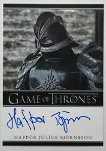Autógrafo Bordeado Hafpor Julius Bjornsson, Juego de Tronos Leyendas del Reino - Imagen 1 de 2