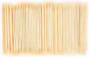 600 Bamboo Wooden Toothpicks Fruit Picks Natural Round Catering Party Oral Care - Picture 1 of 6