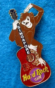 SINGAPORE HRC YEAR OF MONKEY CHIMPANZEE GUITAR 2004 Hard Rock Cafe PIN LE - Picture 1 of 1