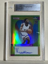 VINCE WILLIAMS JR 2022-23 Leaf Vivid PRISMATIC GREEN AUTO 1/1 PROOF🔥GRIZZLIES🔥