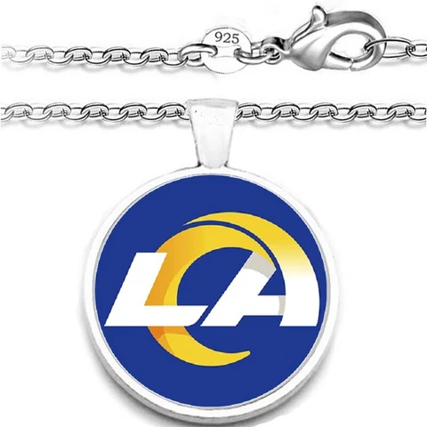 Spec Los Angeles LA Rams Mens Womens 925 Silver Link Necklace With Pendant A1 Cover