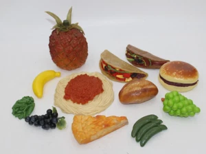 M.I.C 1987 Vintage Play Food Set Spaghetti Gemüse Obst Tacos Burger Kunststoff - Bild 1 von 7