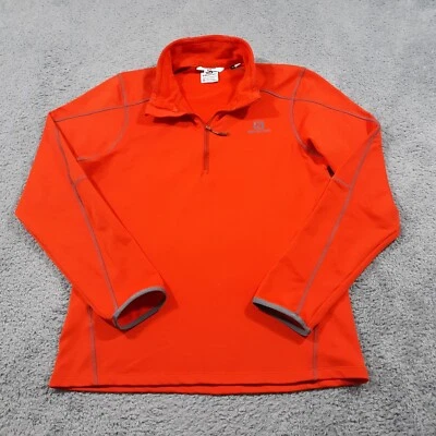 Sudadera Salomon 1/4 Cremallera Aire Libre Senderismo Viaje Hombres M Naranja Foto 1 de 4