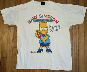 Vintage 1989 Bart Simpson Underachiever Shirt Size Large Changes Tag