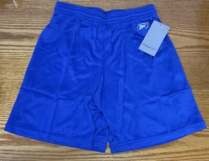 REEBOK Youth Athletic Shorts NWT XS-S-M-L football soccer royal blue - Picture 1 of 3