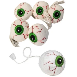 Halloween Eyeball Go Go's Plush Toys 6-Pack Pull String Props Party Favors - Picture 1 of 5