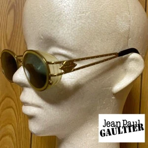 Jean Paul GAULTIER Vintage Gold Sunglaasses w/ Hard Case Retro Sunglasses - Picture 1 of 10