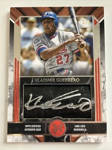 2022 Topps Museum Collection VLADIMIR GUERRERO Auto Lumber Bat Relic /5 Expos - Picture 1 of 2