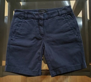 New J Crew 7" Stretch Chino Navy Short Sz 00 - Picture 1 of 8