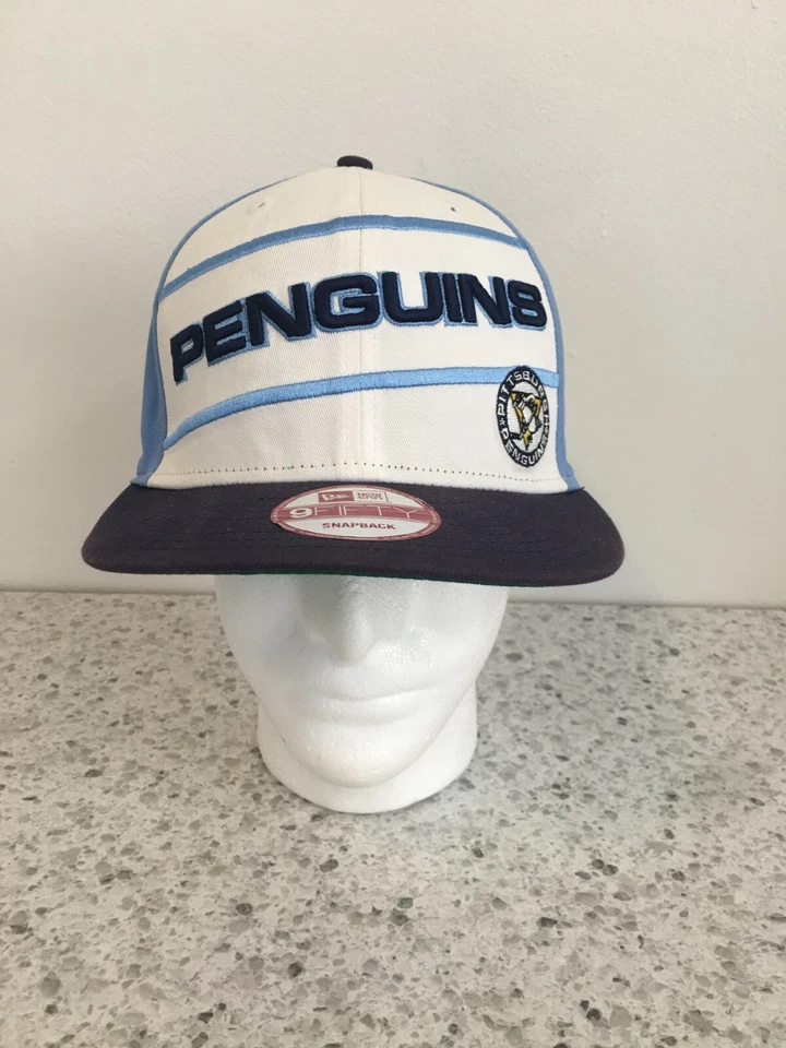 New Era NHL Pittsburgh Penguins Flat Bill Stanley Cup Snapback Hat, One Size - Blue