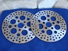 11.5" CIRCULAR DRILLED FRONT ROTORS FOR HARLEY DYNA SUPERGLIDE TOURING 2000 UP