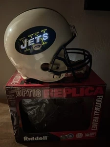 New York Jets Full Size Riddell Fiber Optic Helmet Lights Up! Rare - Picture 1 of 13