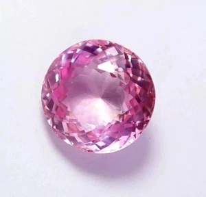 10.08 Ct AAA++ Natural Flawless Pink Morganite Loose Round Cut Gemstone - Picture 1 of 5