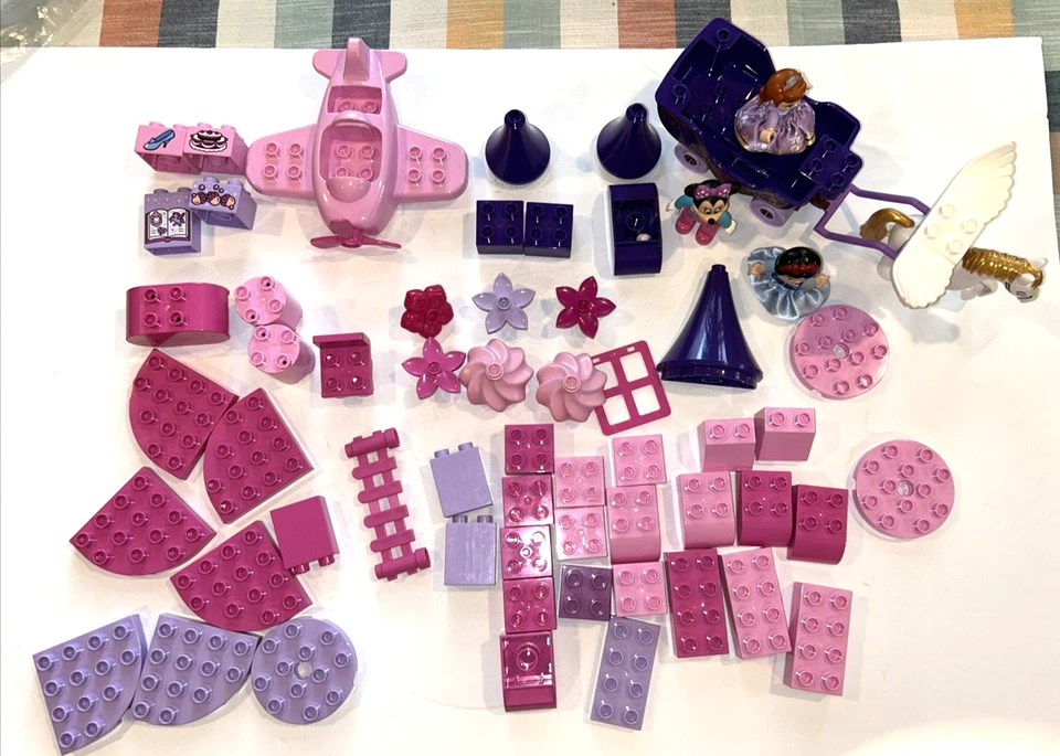 Lego Duplo Disney Princess Lot Figures Parts Blocks Horse Carriage Minnie 64pc - Image 1 of 4