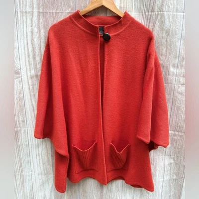 VTG Tally-Ho size 3X capelet Lagenlook cardigan topper sweater poncho - Image 1 of 4