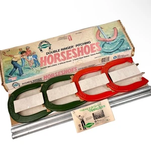 Juego de Herraduras Doble Timbre DIAMANTE De Colección En Caja Naranja Verde - Imagen 1 de 5