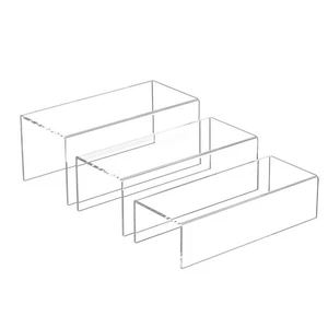 Acryl Setzstufen Präsentationsständer 3 Stück, rechteckige Aufstellstufen 3 Stufen, klar... - Bild 1 von 1