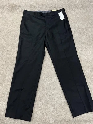 Pantalones Lauren Ralph Lauren Para Hombre 34x30 Negro Vestido Pantalones Trabajo Frente Plano Foto 1 de 4
