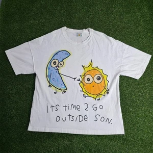 Pacific Sunwear Shirt Mens Large White PAC Sun VTG Y2K Oversized cute art tee - Picture 1 of 18