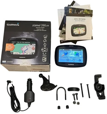 Garmin zumo 390 LM Motorcycle Motorbike Navigator with Mounts *Flaw* - Image 1 of 4