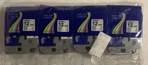 Label Maker Tape For Brother Label Maker TZe-231 12mm 4 Pack - Picture 1 of 3