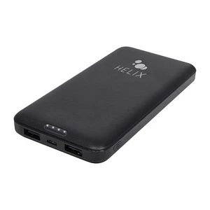 Helix/Retrak Power Bank 10000 with USB-C and Dual USB-A Ports Black Batteries - Photo 1 sur 3