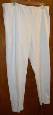 Pantalones de tiro alto RACHEL ZOE para mujer Pintuck marfil pierna recta - talla grande Foto 1 de 4