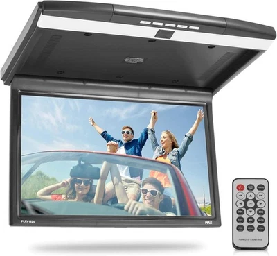 Pyle 15.6" Overhead Flip-Down Car Monitor - Hi-Res 1680x800p Widescreen - Image 1 of 4