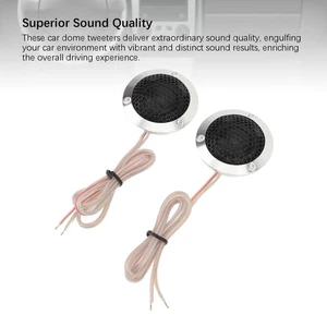 Car Stereo Speaker Tweeter Mini Dome Tweeter Speakers 2 Pcs High Fidelity For - Picture 1 of 12