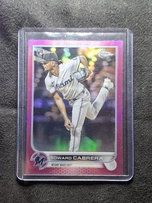 2022 Topps Chrome - Edward Cabrera #64 Pink Refractor (RC) - Image 1 of 2