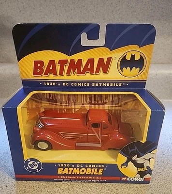 2005 Corgi 1930s Batmobile Red DC Comics 1:43rd Scale Diecast New Original Box - Image 1 of 4