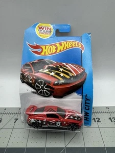 Hot Wheels Custom 12 Ford Mustang 2014 HW City Red #18/250 HW Goal Car - Picture 1 of 5