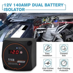 Battery Isolator Auto Manual Mode Sensitive Relay Vsr,Sturdy,Compact with - Picture 1 of 7