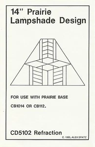 PRAIRIE 14" LAMPSHADE DESIGN REFRACTION Stained Glass Supplies - Picture 1 of 1