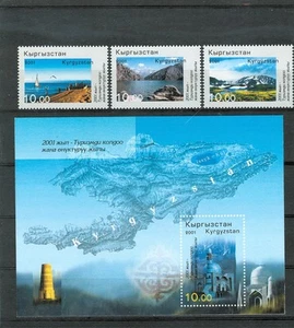 PAESAGGI - LANDSCAPES KYRGYZSTAN 2001 set+ block - Picture 1 of 1